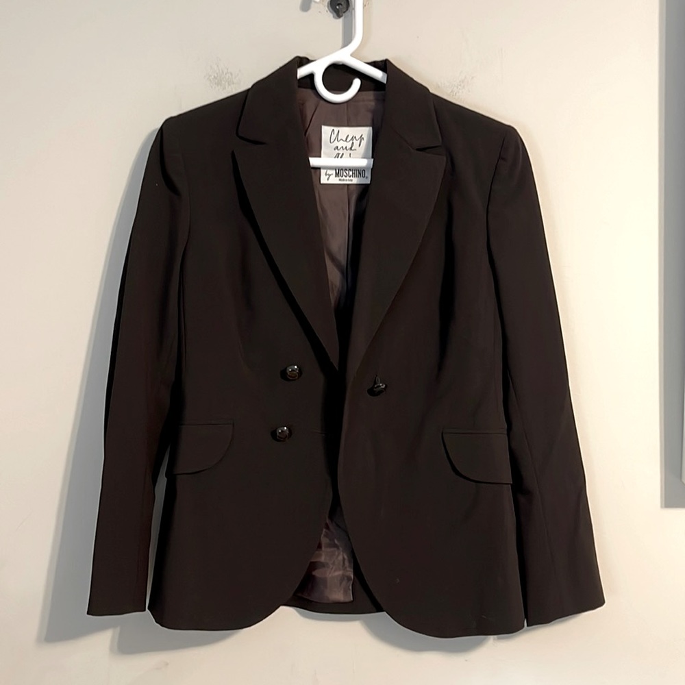Moschino cheap and chic brown blazer jacket runs small